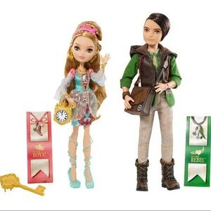 The Ever After High Ashlynn Ella & Hunter Huntsman doll set.